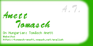 anett tomasch business card